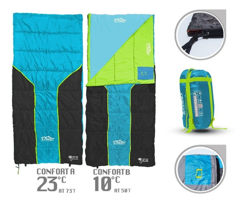 Sleeping Bag Bolsa De Dormir 2 En 1 Ecology 23ºc / 10ºc