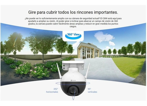 Imagen 3 de 7 de Camara Ip Pt Ezviz C8w 2k 4mp Ai Audio Noctura Color Wifi