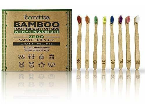 Madera De Bambú Cepillo De Dientes Con Diseños Animales | Pa