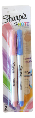 Sharpie S Note Resaltador Destacadores Colores Pasteles 2 U.