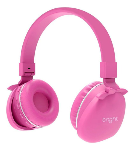 Fone De Ouvido Sem Fio Headset Phone Bt Kids Pink Cor Rosa