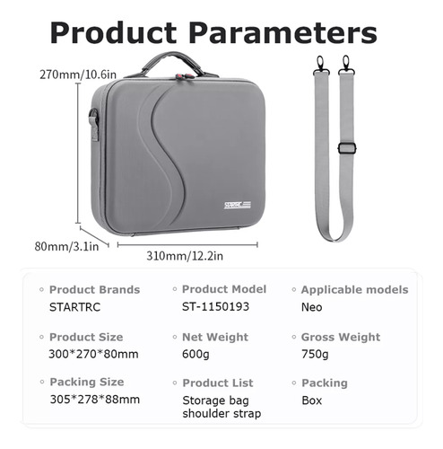 Bolsa Portátil De Accesorios Para Drones Para Dji Neo
