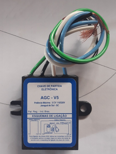 Chave De Partida Eletrônica Agc V5 Motores Até 3cv 110/220v