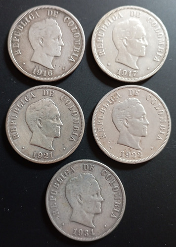  Monedas Cincuenta Centavos Colombia 