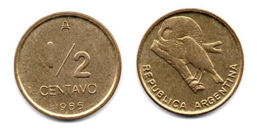 Argentina Moneda 1/2 Centavo De Austral Año 1985 Escasa Exce