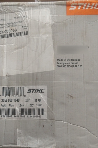 Imagen 5 de 6 de Cadena Para Ms 250 Stihl Original 38 Dientes.
