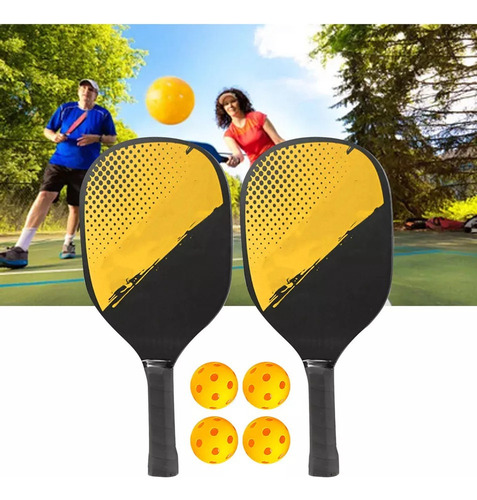 Wa Set De 2 Raquetas, Palas Y Pelotas De Pickleball