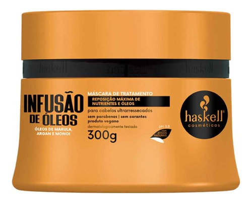 Máscara De Tratamento Infusão De Óleos 300g - Haskell