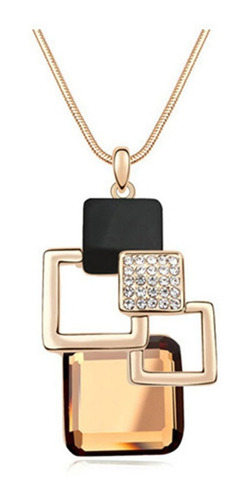 Colgante Mujer Collar Suéter Cadena Geometría Larga Cadena P