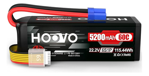 Batería Lipo Hoovo 6s 5200mah 22.2v 60c Con Enchufe Ec5 Para