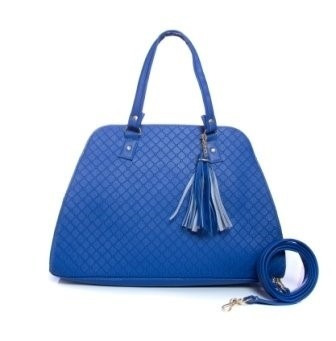 Imagen 2 de 2 de Bolso Karina Color Azul Grande Premium