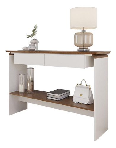 Aparador Buffet Charles Com 2 Gavetas 136 Cm Cor Branco/naturale