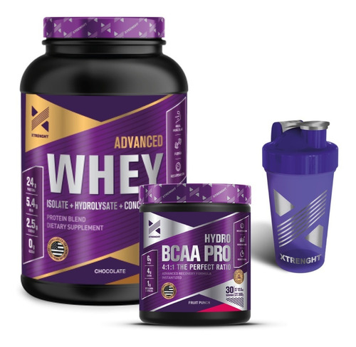 Advanced Whey Protein + Hydro Bcaa + Shaker - Xtrenght