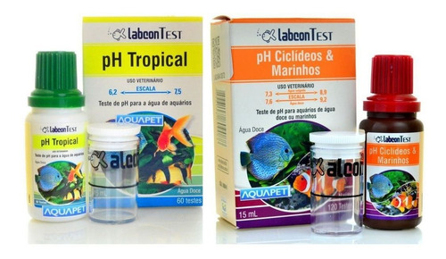 Teste Ph Alcon Doce E Marinho 15ml Kit Full