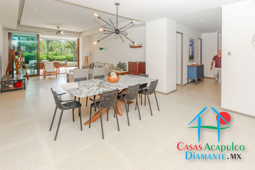 Cad La Isla Bali 105. Depa De Playa. Terraza Con Acceso Y Vista Al Jardín Privativo Y Al Mar