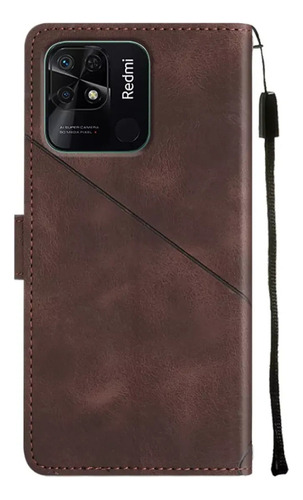 ( Funda Tipo Cartera Con Tapa En Relieve Para Xiaomi Redmi 10c