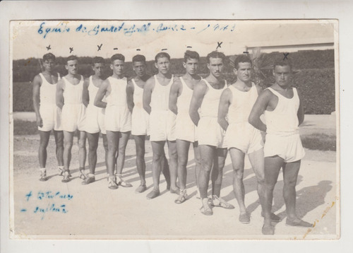 1943 Fotografia Equipo Basquet Hombres Atleticos Interes Gay