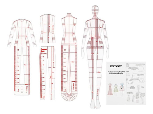 Plantilla De Costura Tipo Maniquí, Regla, Ilustración De Mod