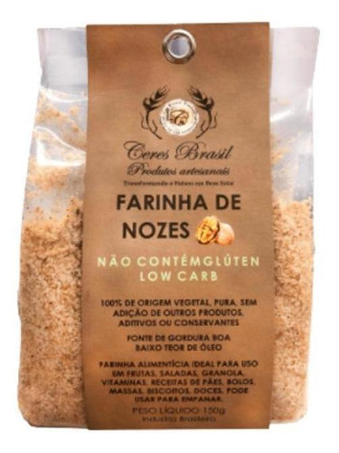 Farinha De Nozes Sem Glúten Ceres 150g