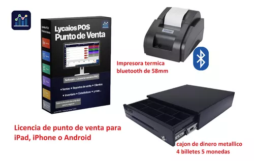 Impresora Termica Portátil 58mm Bluetooth - Lycaios POS