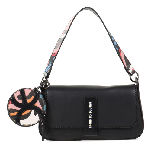 Lady Bag Cloe Para Mujer Con Monedero Desprendible Color Negro