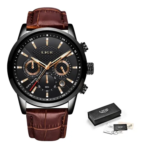 Reloj De Hombre Lige Elegante Cuero, Deportivo