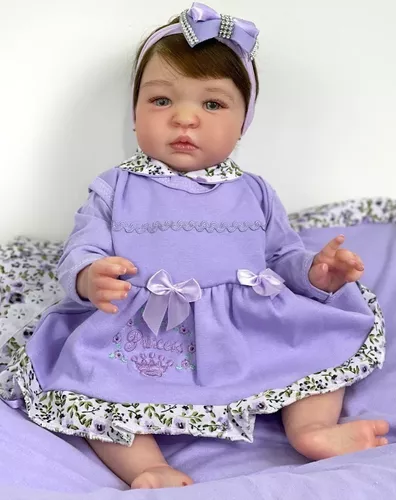 Bebê Reborn Menina Princesa, Corpo Todo Em Vinil Silicone