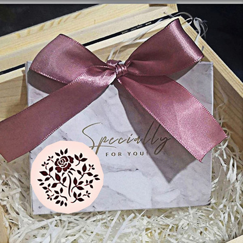D Rollo De Pegatinas Con Flores For Sobres, Regalos,