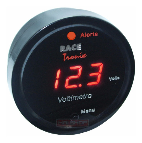 Imagem 2 de 2 de Voltimetro Digital Bateria Automotivo Led Alerta Medidor 52