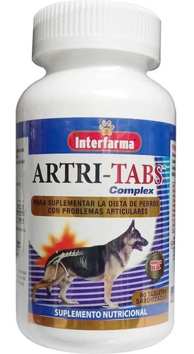 Imagen 1 de 3 de Artri-tabs  Suplemento Articular Perro 60 Tabletas Con Sabor