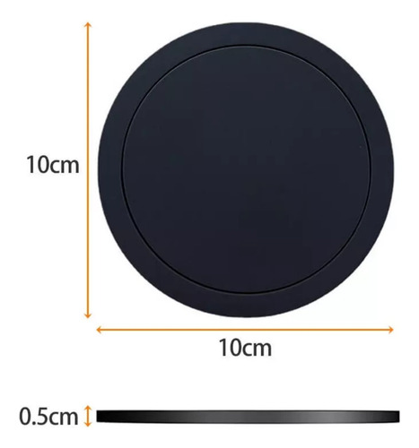 Posavasos De Silicona, Posavasos Para Juego De 12 (negro)