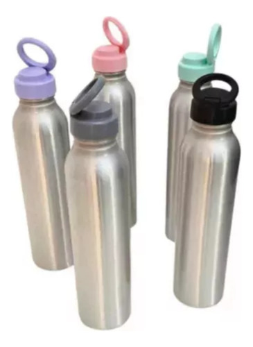 Botella Aluminio Térmica 500ml Colores Pack X 5u