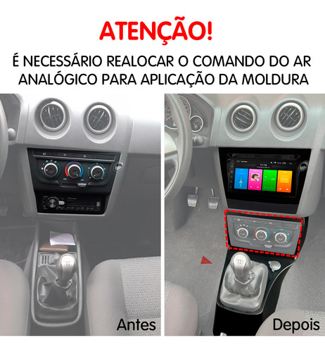 Multimidia 7'' Android Celta G2 06 A 15 Carplay Wi-fi Câmera
