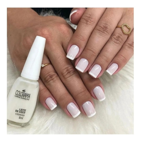 Imagem 6 de 7 de Kit 5 Esmaltes Tons De Branco Francesinha Colorama Envio Já