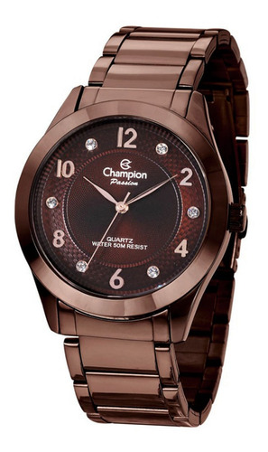 Relógio Champion Feminino Marrom Chocolate Cn29230r