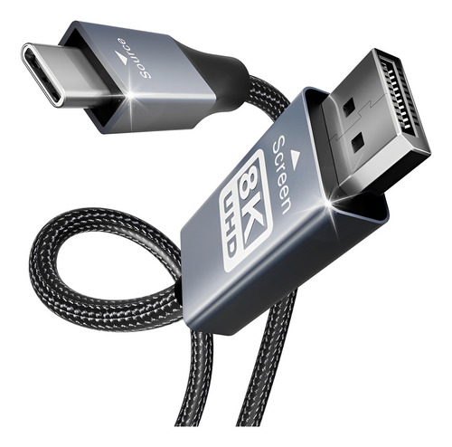 Cabo Usb C P/displayport Benfei 8k80hz Macho/macho Cinza