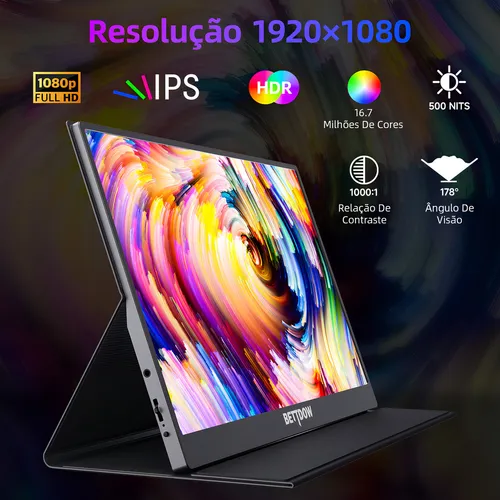 Monitor Portátil Bettdow Brand/ Full Hd Ips 15.6 Compatível Com A...