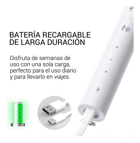 Cepillo Automático 3 Intensidades, Recargable Doble Cabezal
