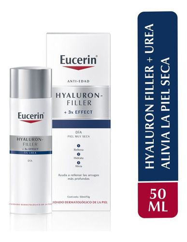 Crema Facial Anti-edad 5%urea | Eucerin Hyaluron Filler 50ml Tipo de piel Piel Seca a Extremadamene Seca