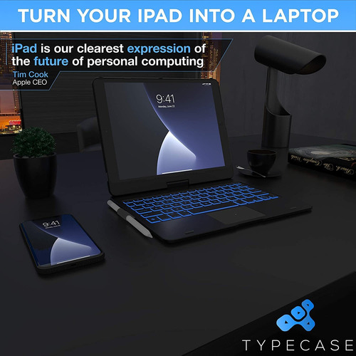 Funda Con Teclado Typecase Touch Para iPad 10.2 7ª/8ª Gen