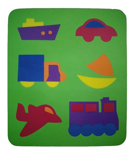 Rompecabezas Transportes Encastrables Souvenir Niños X 12u.