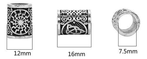 Runa Vikinga Guerrero Barba Anillos Para Paracord Barbas