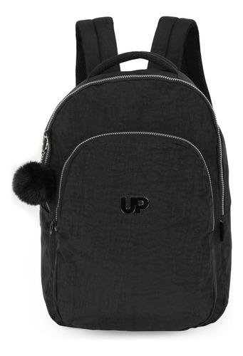 Mochila Bolsa Feminina De Costas Escolar Up4you Cor Preto