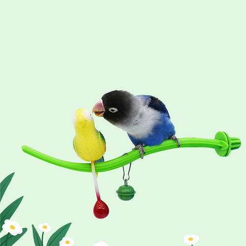 Pet Bird Toy Parrot Stand Rama Con Pájaro Interactivo Pet