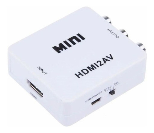 Mini Adaptador Conversor De Hdmi Para Video Composto Rca 2av