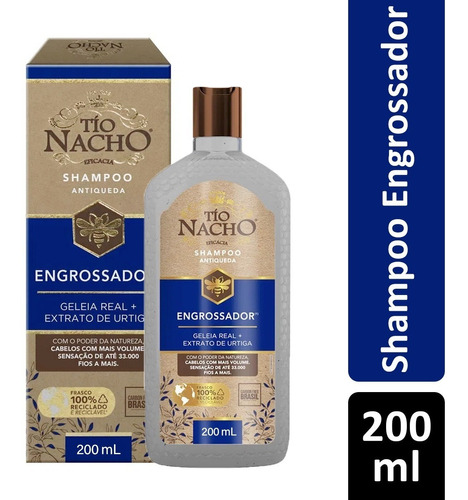 Shampoo Antiqueda Engrossador - Tio Nacho 200ml