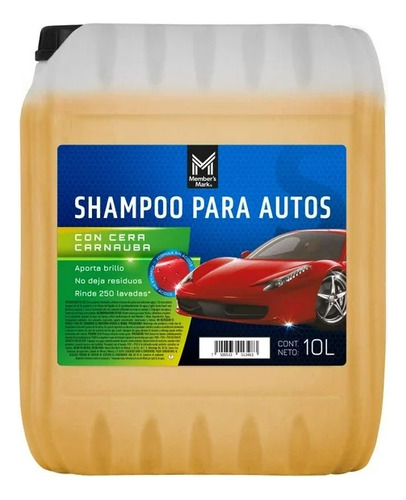 Shampoo Para Autos Member's Mark Con Cera De Carnauba 10 L