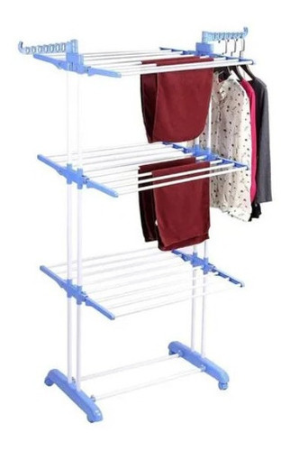 Imagen 4 de 5 de Tendedero Plegable Organizador Colgador Ropa Color Multicolor