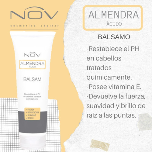 Balsamo Acondicionador Acido Almendra Nov 250 Ml