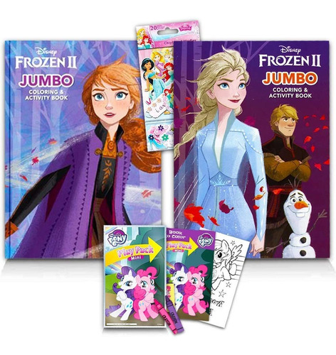 Disney Frozen Juego De 2 Libros Para Colorear Con Más De 100